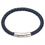 Hugo Boys Navy Leather Bracelet (LSB0116)