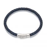 Reed Mens Navy Leather Bracelet (LSB0128)