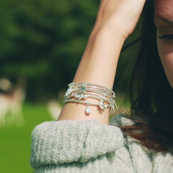 Mini Cube Double Feather Bracelet (SBCFB584)