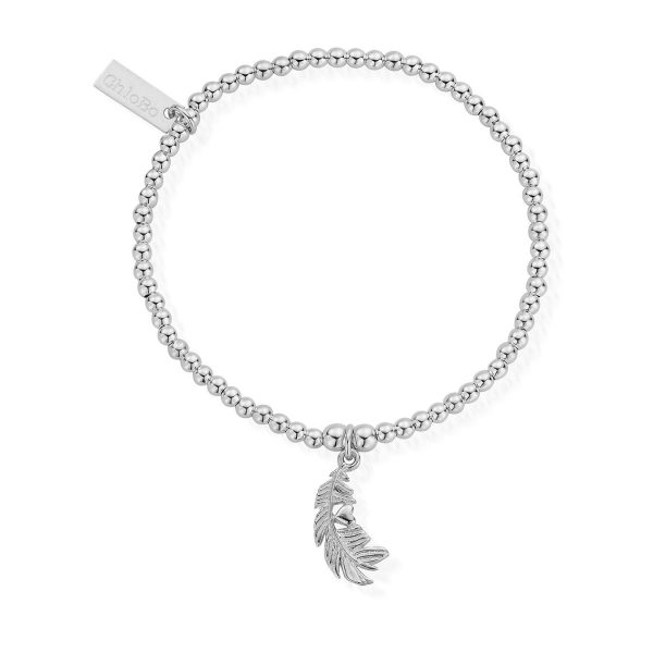 Cute Charm Feather Heart Bracelet (ESBCC596)