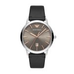 Ruggero Three-Hand Grey Leather Watch (AR11277)