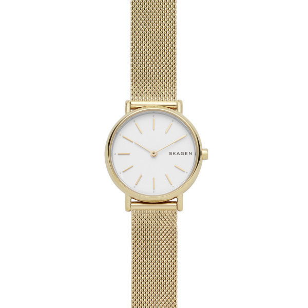 Signatur Slim Gold-Tone Steel-Mesh Watch (SKW2693)