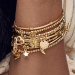 Cute Mini Open Heart Bracelet Gold (EGBCM006)