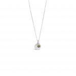 Absolute Silver Birthstone Disc Pendant - August (SP200AUG)