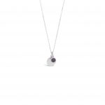 Absolute Silver Birthstone Disc Pendant - February (SP200FEB)