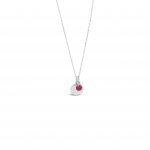 Absolute Silver Birthstone Disc Pendant - July (SP200JUL)