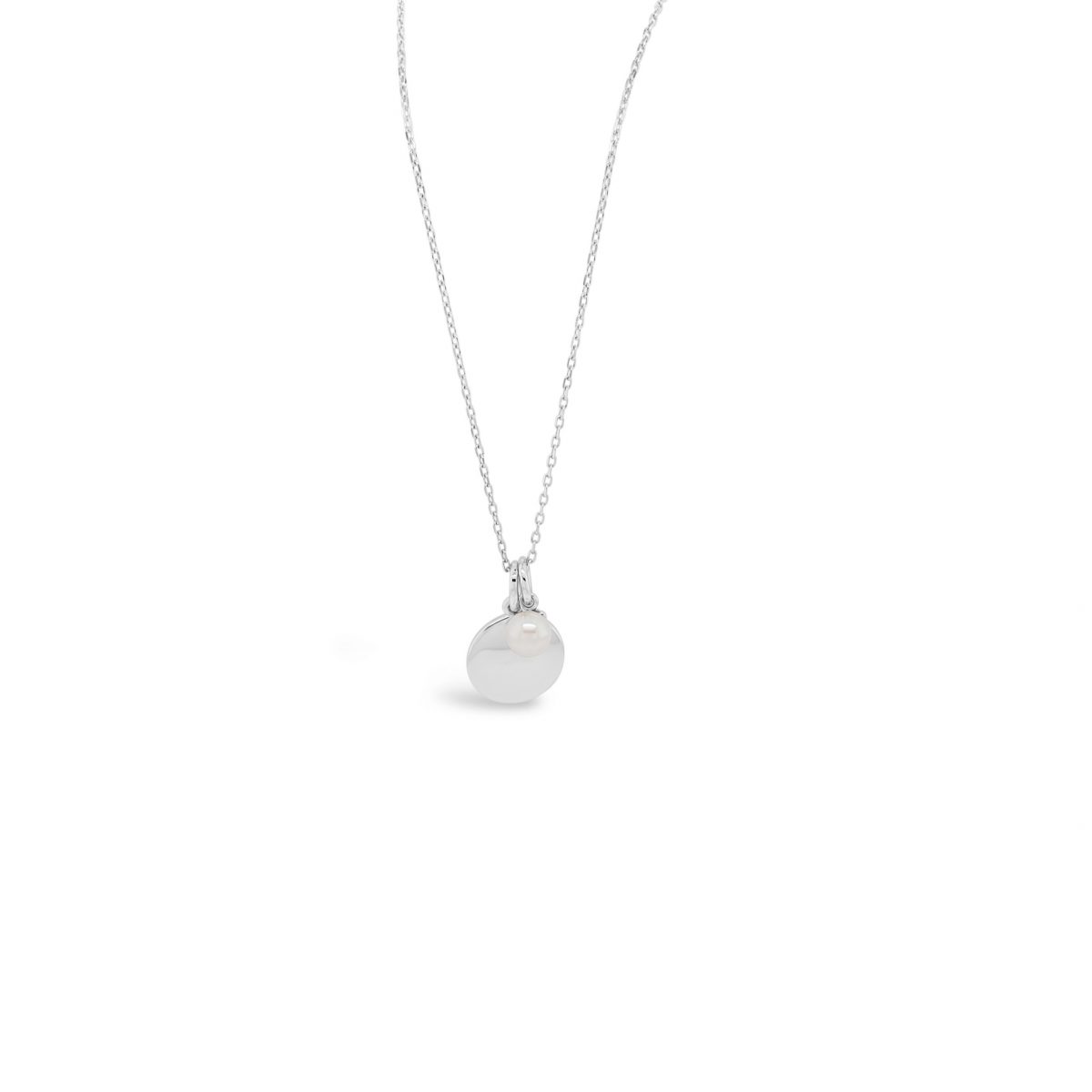 Absolute Silver Birthstone Disc Pendant - June (SP200JUN)