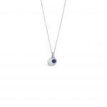 Absolute Silver Birthstone Disc Pendant - September (SP200SEP)