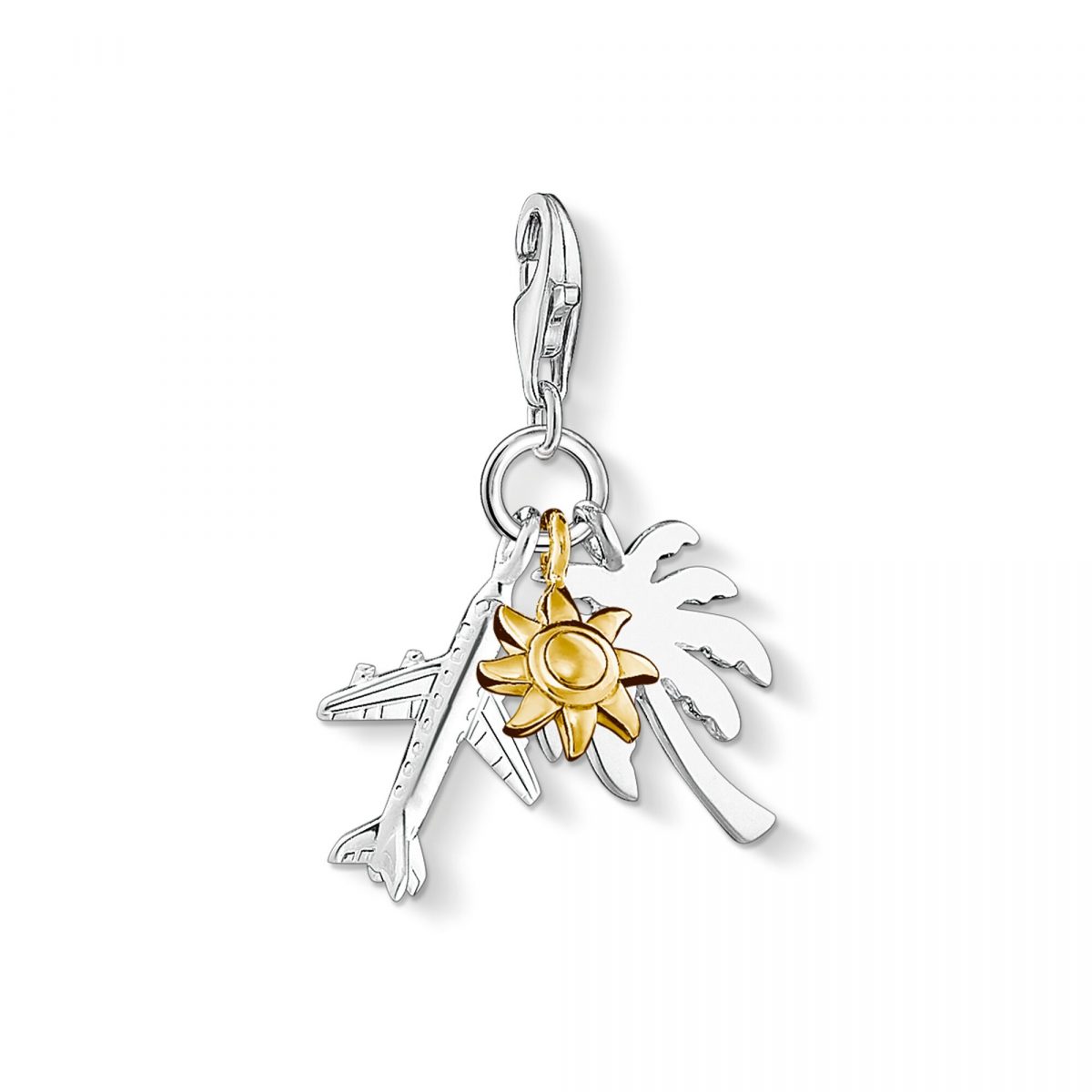 Thomas Sabo Palm Tree, Sun, and Plane Charm (1430-413-21)