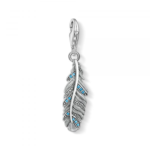 Thomas Sabo Turquoise Feather Charm (1774-667-17)