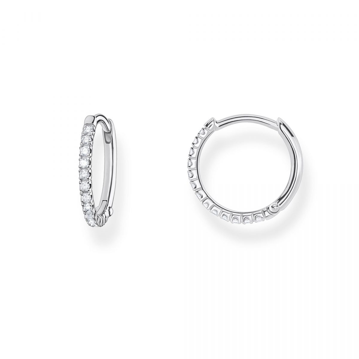 Thomas Sabo Hoop Earrings with White Stones (CR657-051-14)