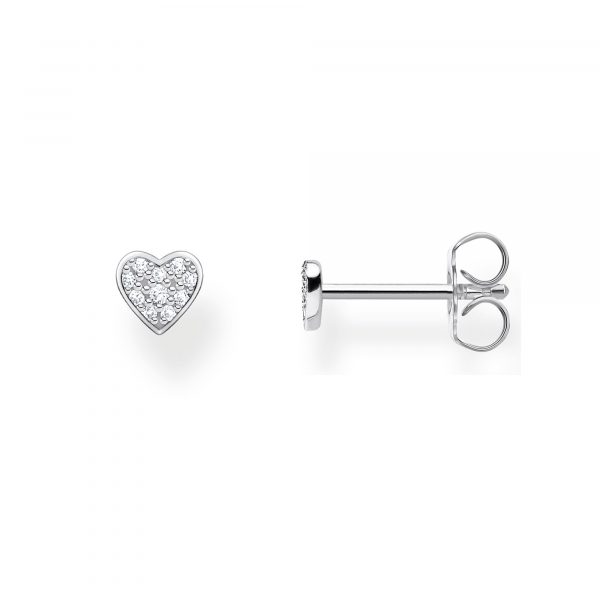 Thomas Sabo Pavé Heart Studs in Silver (H2145-051-14)