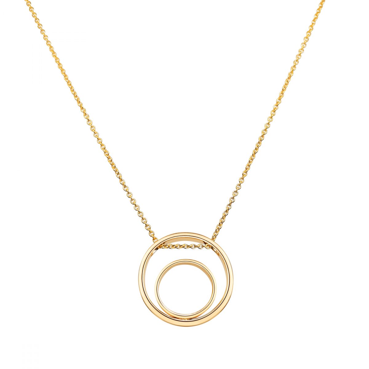 Cathal Barber Goldsmith Double Circle Pendant in Gold