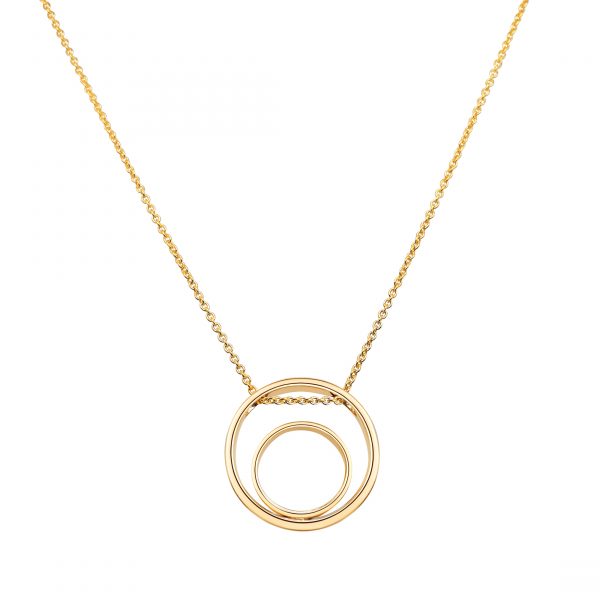 Cathal Barber Goldsmith Double Circle Pendant in Gold