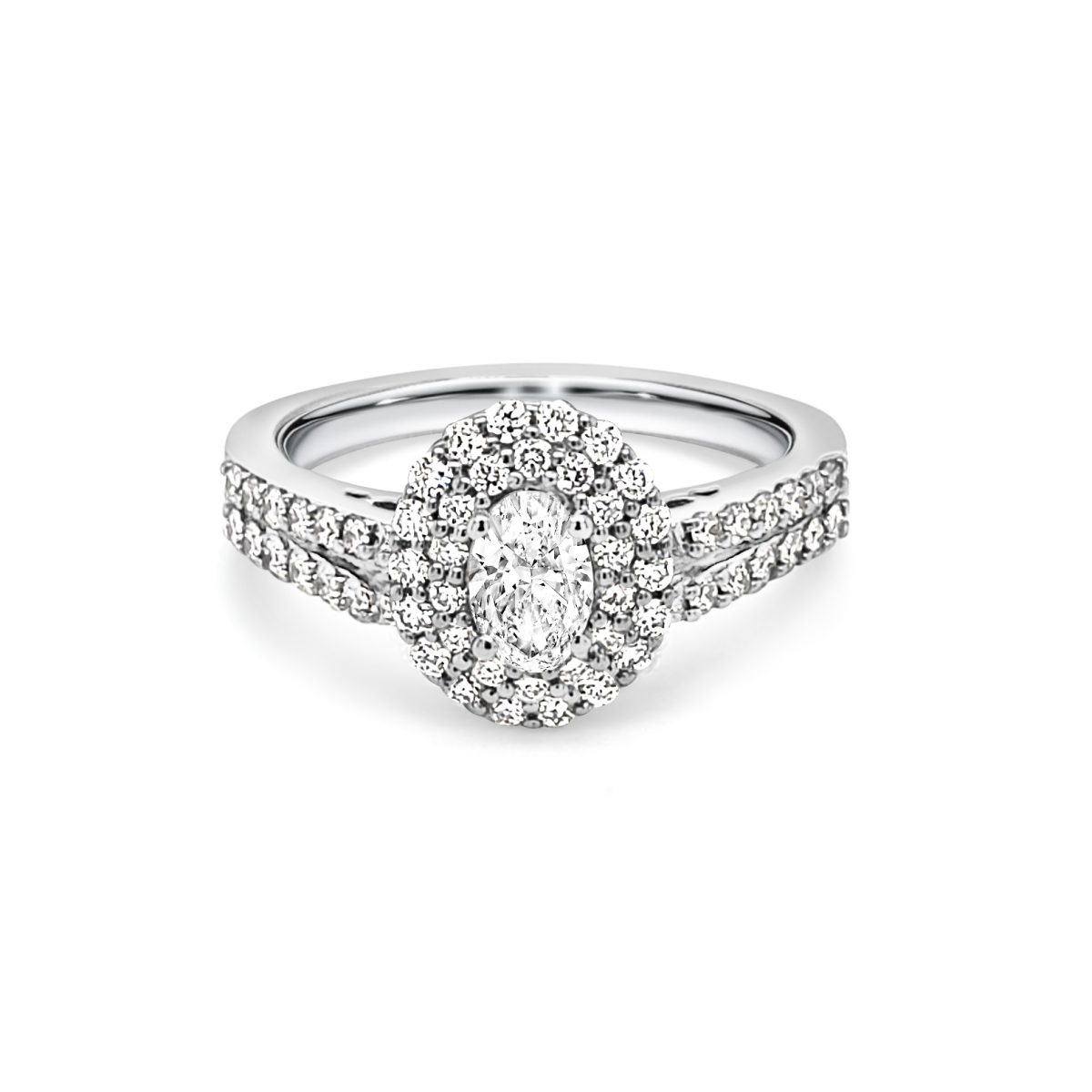 Platinum Halo Engagement Ring