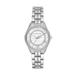 Michael Kors Mini Lauryn Pavé Silver-Tone Watch (MK3900)