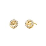 Michael Kors Gold-Plated Sterling Silver Pavé Logo Studs (MKC1033AN710)