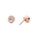 Michael Kors Rose-Gold Plated Sterling Silver Pavé Logo Studs (MKC1033AN791)