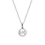 Michael Kors Sterling Silver Pavé Logo Necklace (MKC1108AN040)