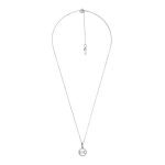 Michael Kors Sterling Silver Pavé Logo Necklace (MKC1108AN040)