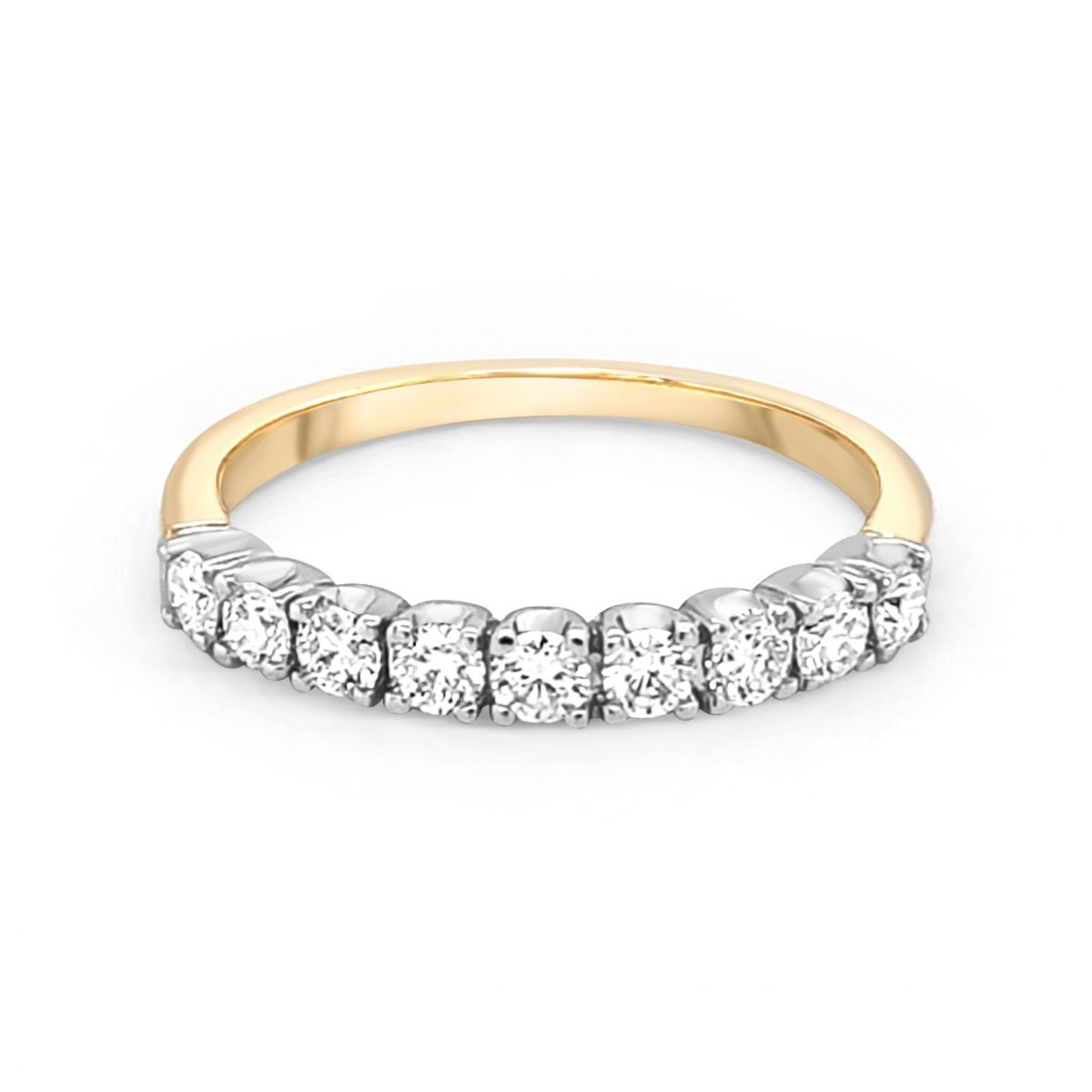 18ct Yellow Gold 9 Stone Eternity Ring