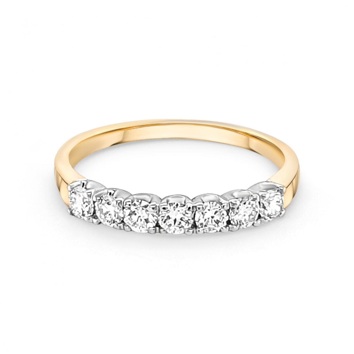 18ct Yellow Gold 7 Stone Eternity Ring