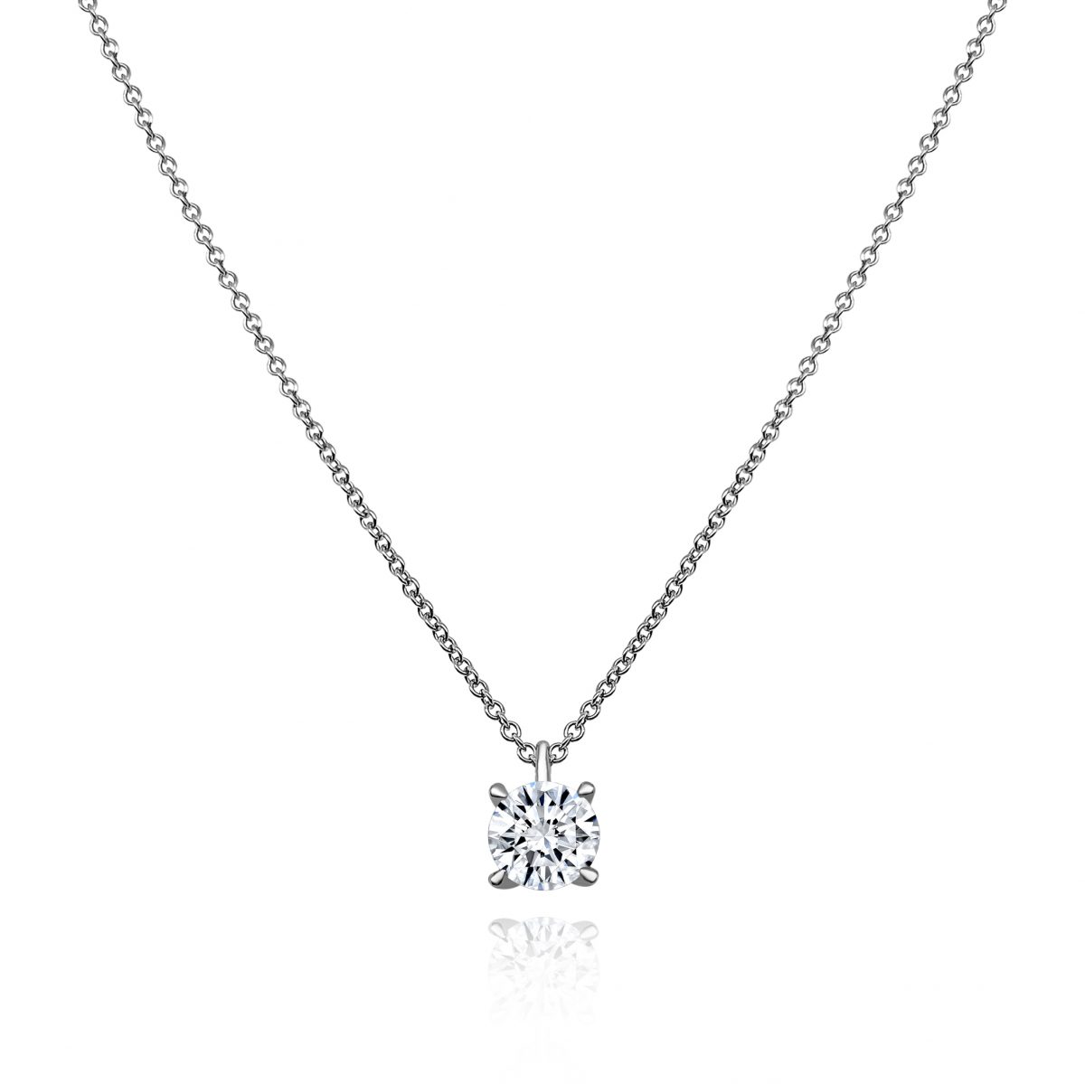 18ct White Gold Diamond Pendant