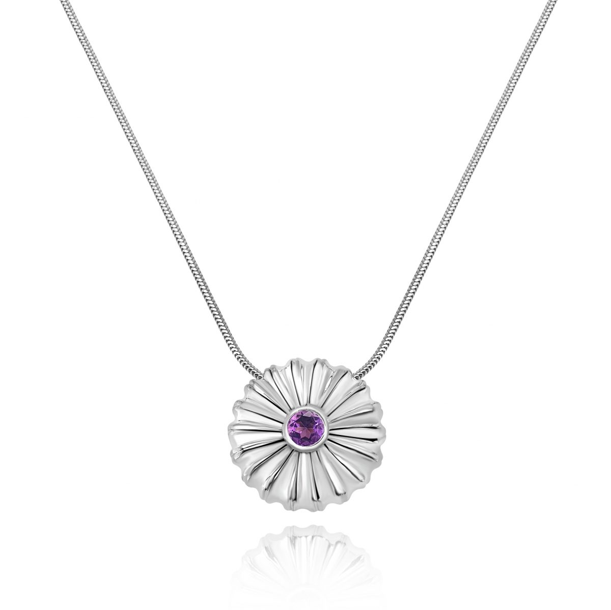 Cathal Barber Goldsmith Sterling Silver Amethyst Pendant