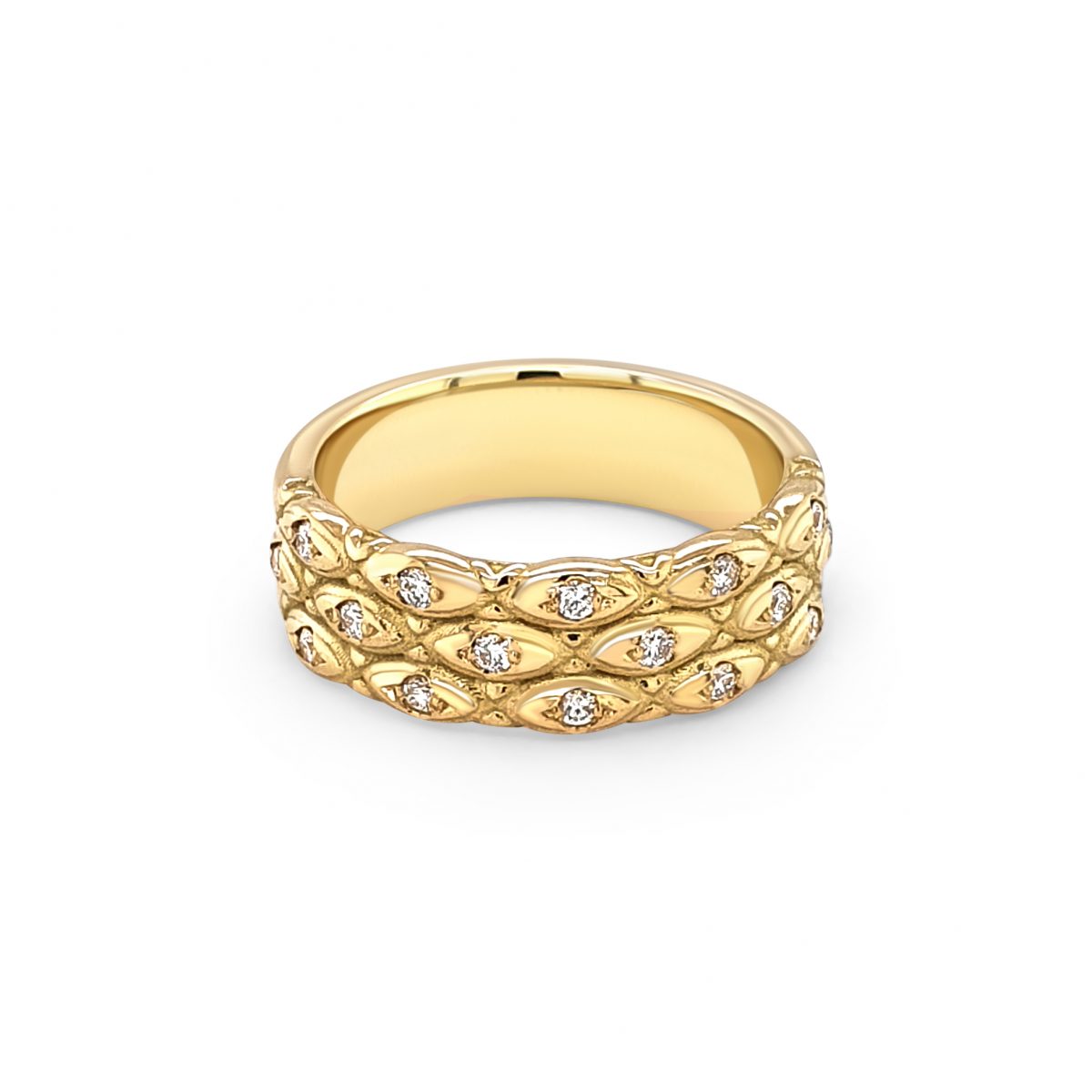 Cathal Barber Goldsmith 18ct Yellow Gold Diamond Ring