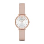 Emporio Armani Kappa Rose Gold and Nude Leather Watch (AR2510)