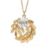 Newbridge Silverware Gold & Silver Plated Leaf Pendant (P88625)