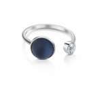 Newbridge Silverware Ring with Blue and Clear Stone Settings (R1903)