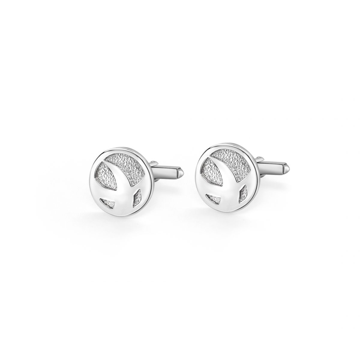 Cathal Barber Goldsmith Silver Circle Design Cufflinks