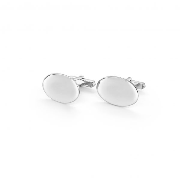 Cathal Barber Goldsmith Silver Oval Cufflinks