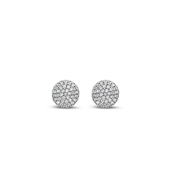 Absolute Jewellery Sterling Silver Pavé Stud Earrings (SE102SL)