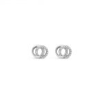 Absolute Jewellery Sterling Silver Interlocking Circle Earrings (SE125SL)