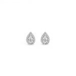 Absolute Jewellery Sterling Silver Cubic Zirconia Teardrop Earrings (SE169SL)