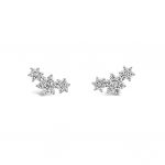 Absolute Jewellery Sterling Silver 3 Flower Crawler Earrings (SE181SL)