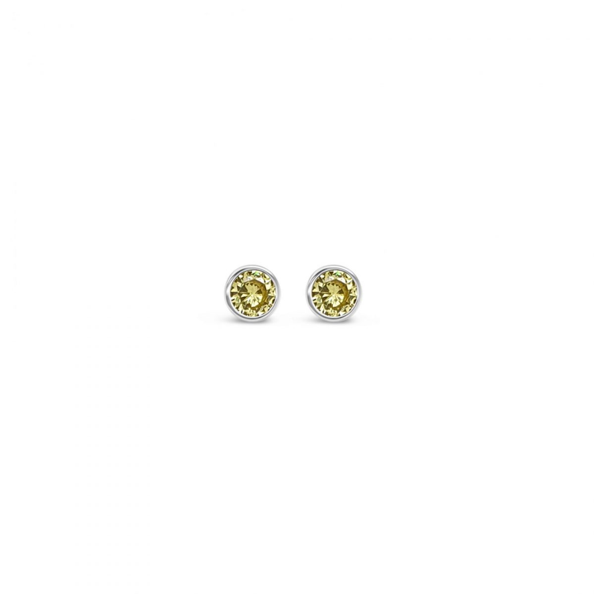 Absolute Jewellery Sterling Silver Birthstone Circle Earrings - November (SE200NOV)