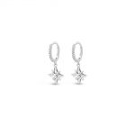 Absolute Jewellery Sterling Silver Star Drop Earrings (SE208SL)