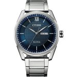 Citizen Classic Blue Dial Stainless Steel Bracelet Watch (AW0081-54L)