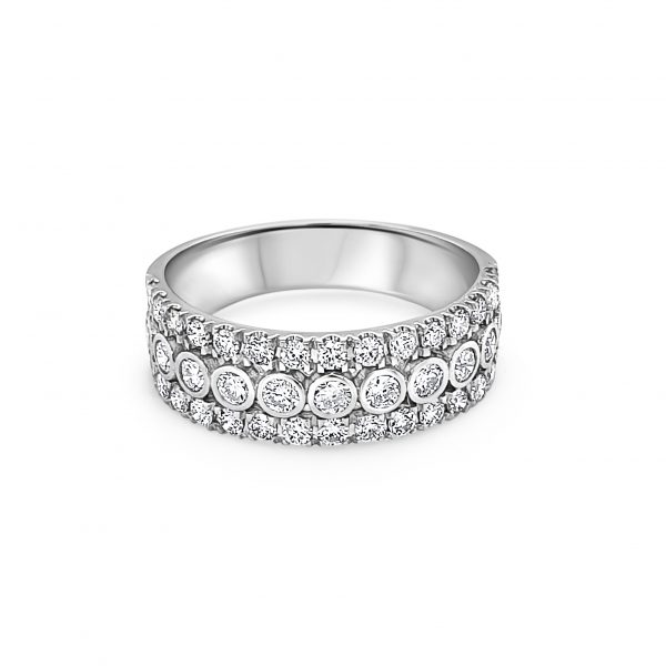 9ct White Gold Diamond Ring