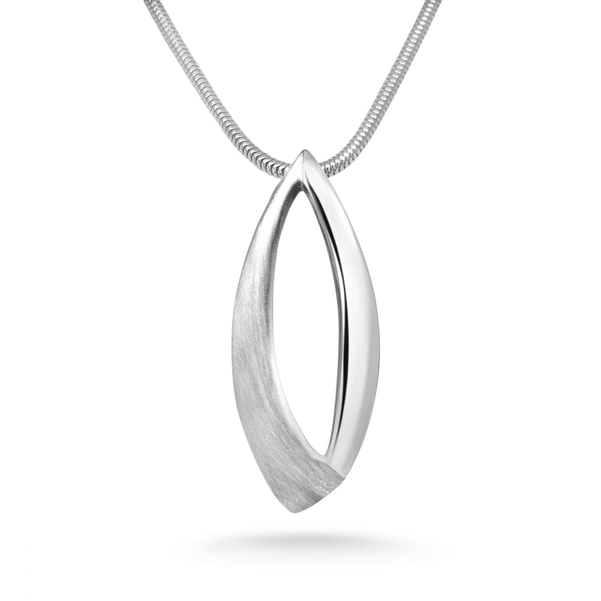 Cathal Barber Goldsmith Sterling Silver Navette Pendant