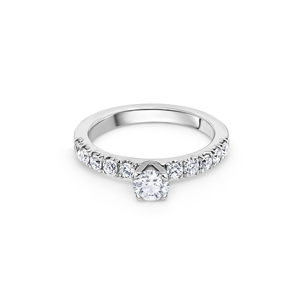 Cathal Barber Goldsmith 18ct White Gold Engagement Ring