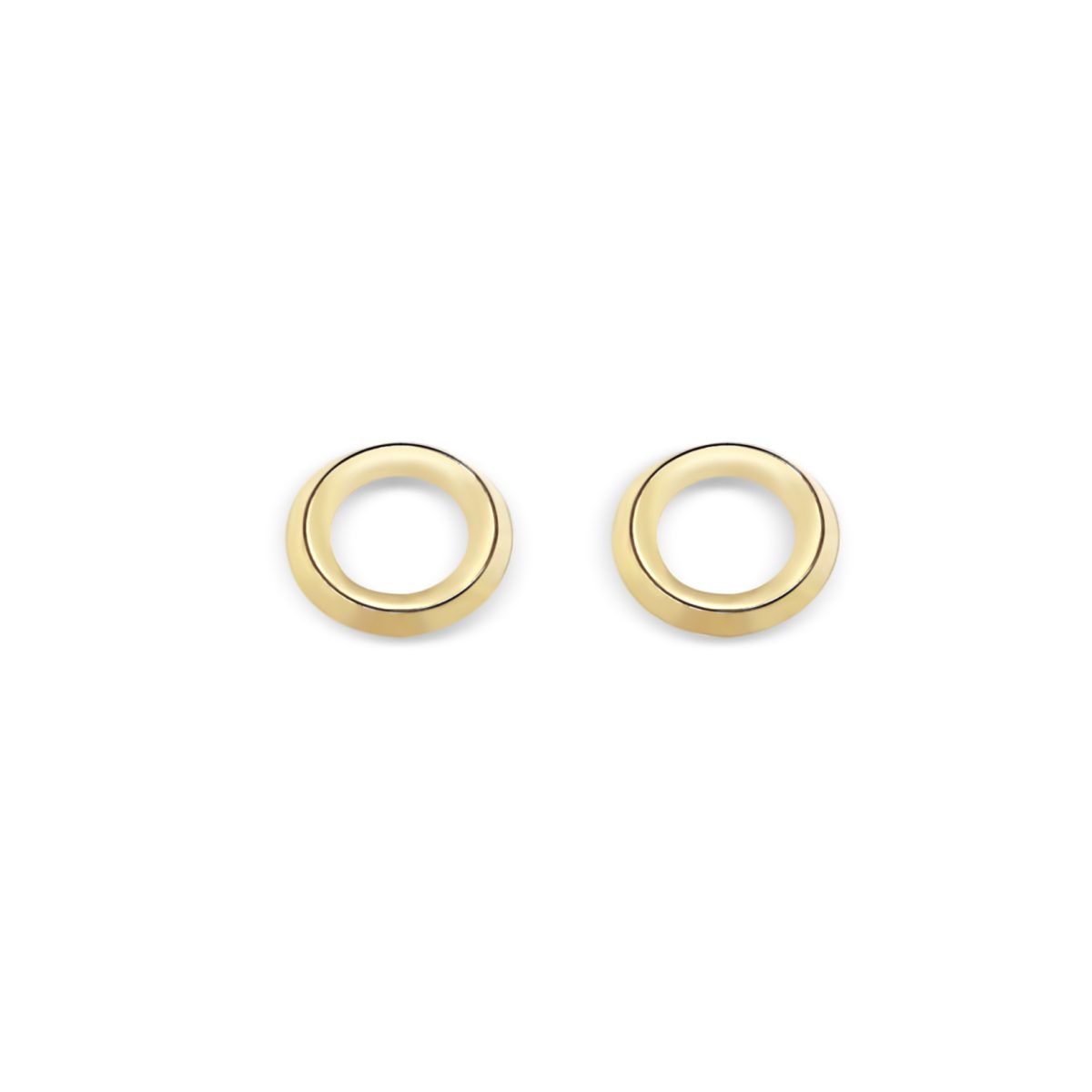 Cathal Barber Goldsmith 9ct Gold Circle Earrings