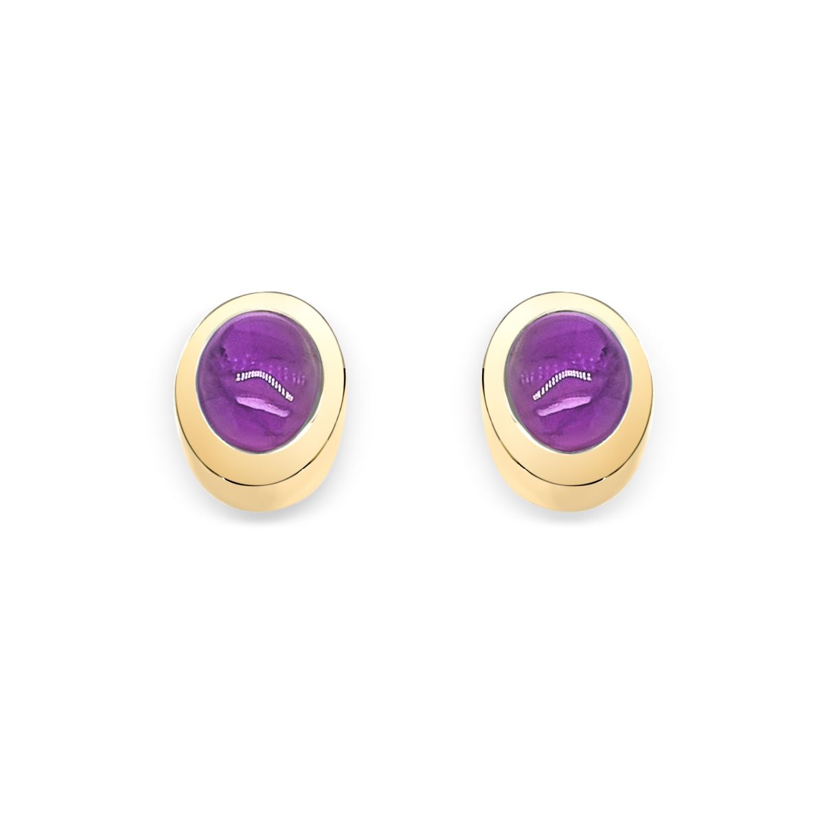 Cathal Barber Goldsmith 9ct Gold Amethyst Earrings