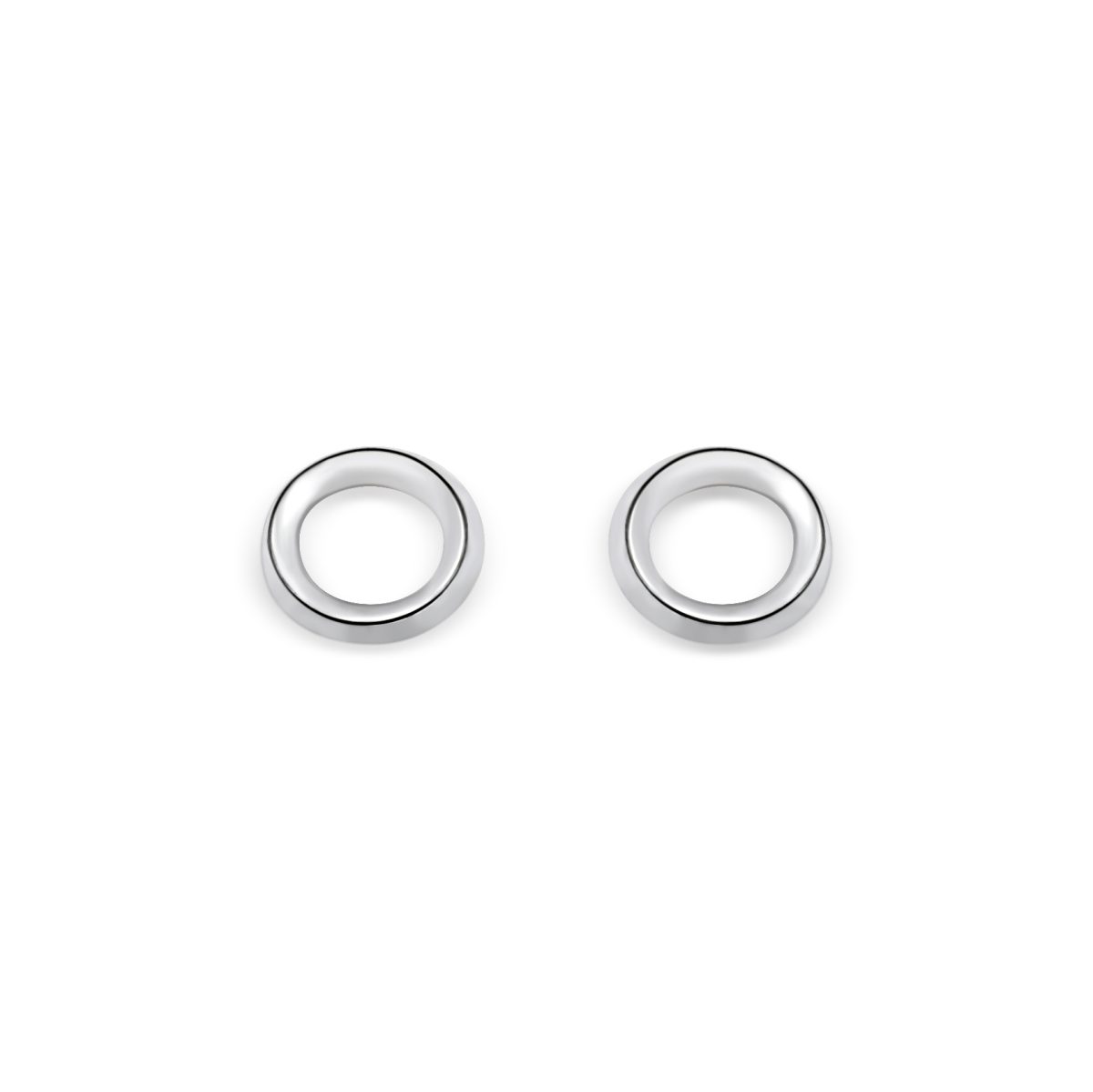 Cathal Barber Goldsmith Sterling Silver Circle Earrings