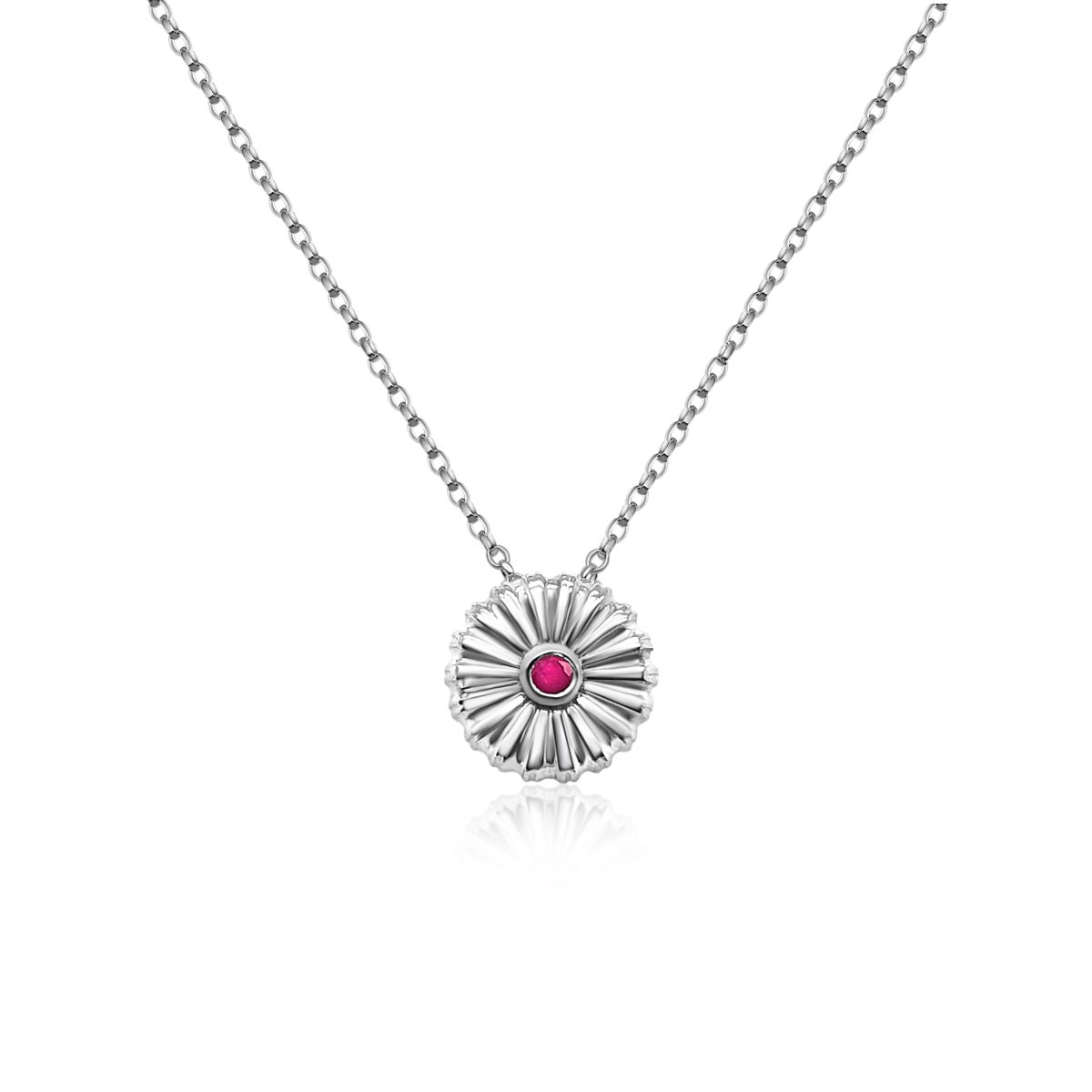 Cathal Barber Goldsmith Sterling Silver Ruby Pendant