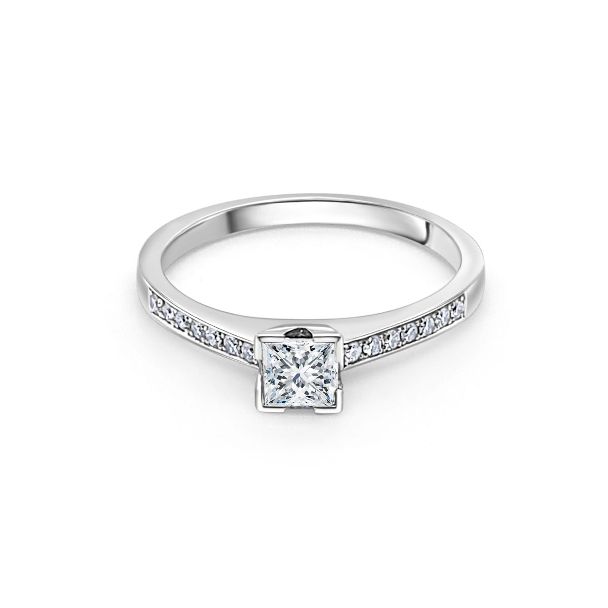 Cathal Barber Goldsmith 18ct White Gold Engagement Ring