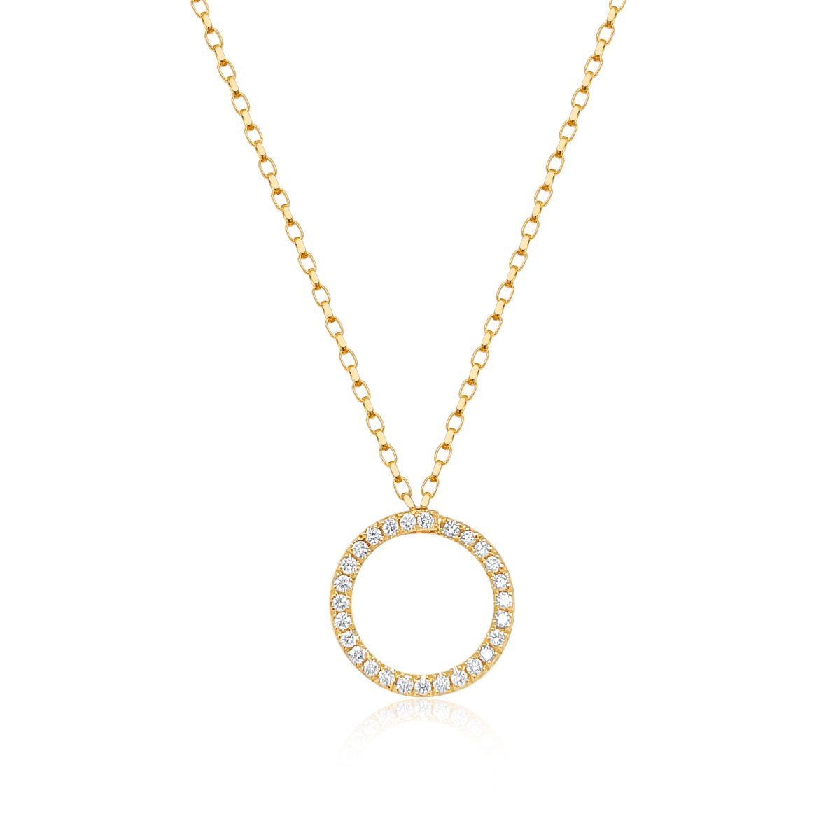 Cathal Barber Goldsmith 9ct Gold Circular Pendant Necklace